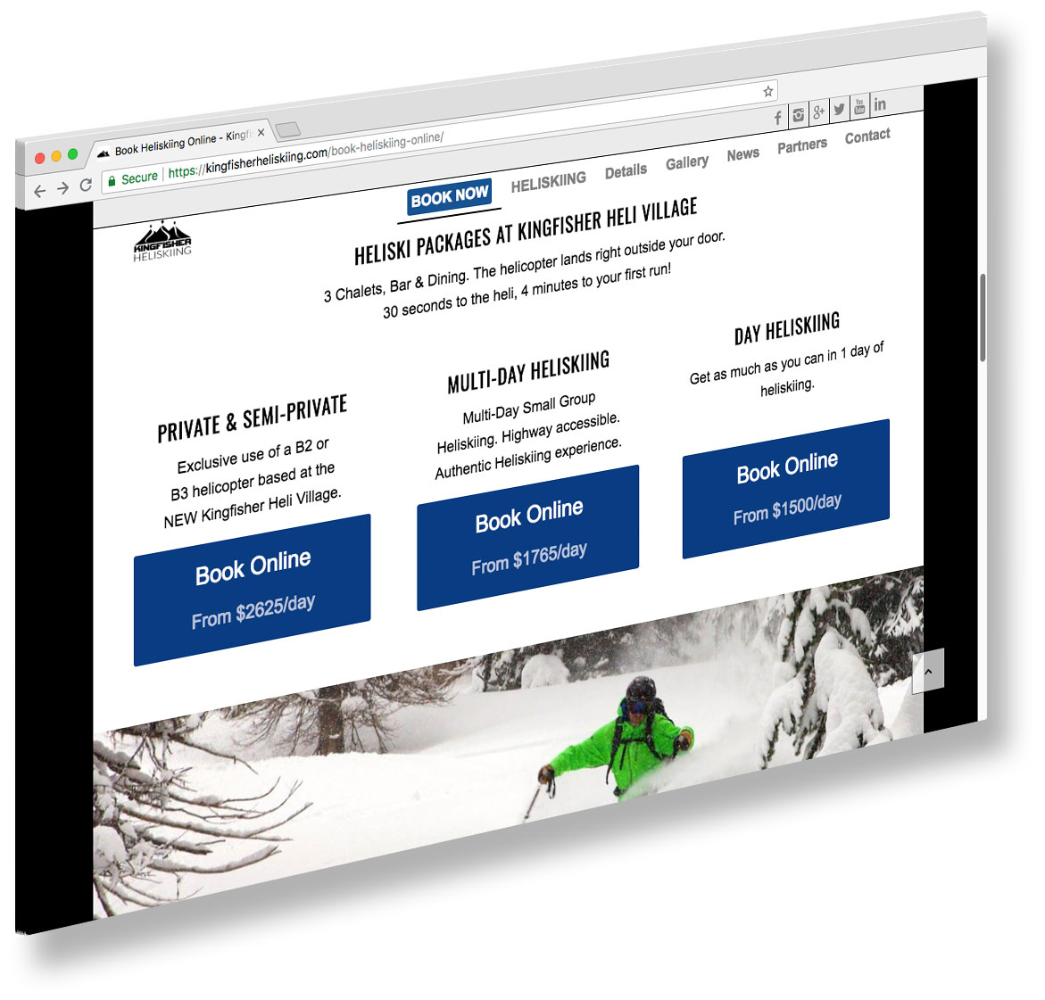 Kingfisher Heliskiing Website