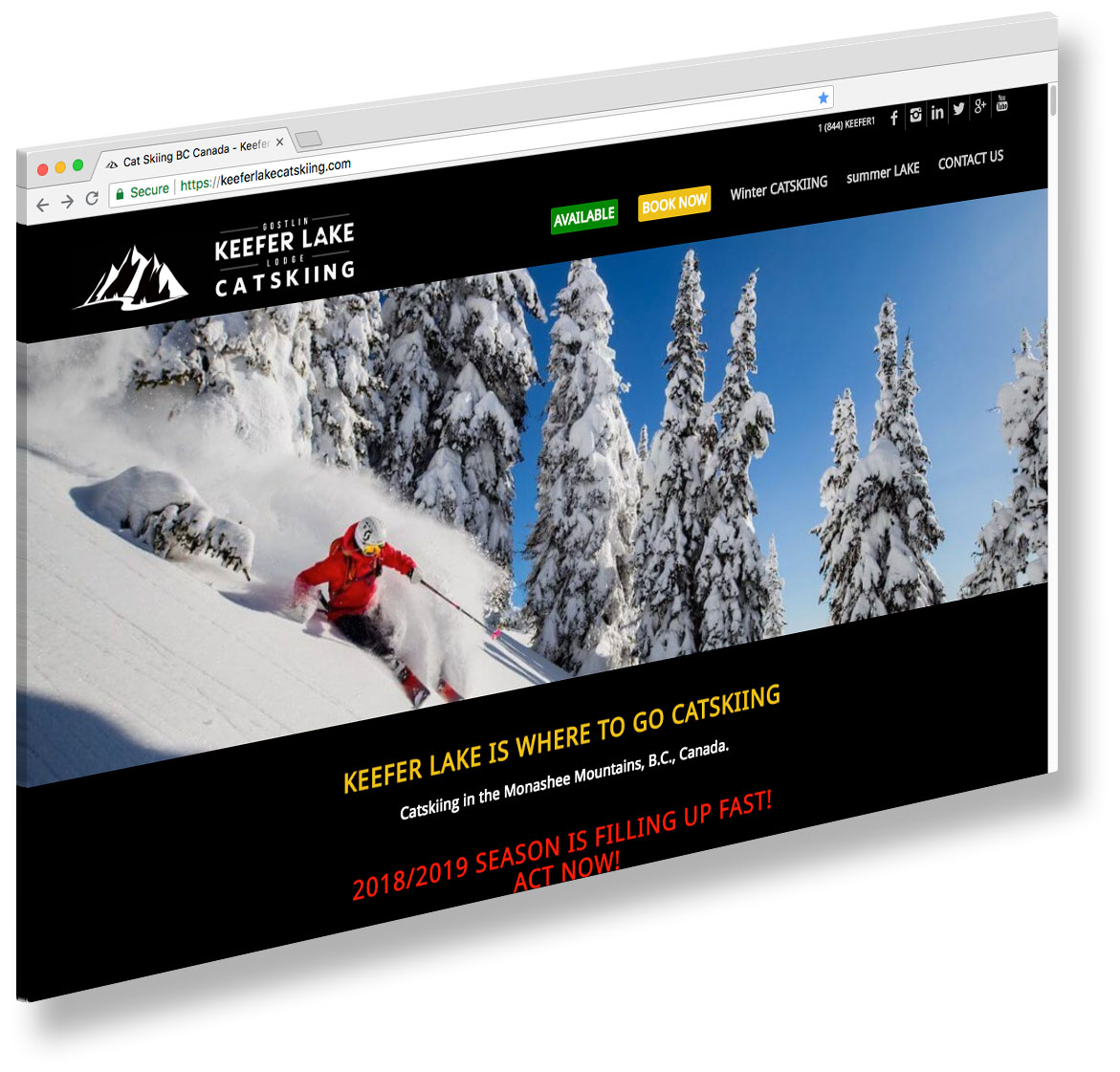 Keefer Lake Catskiing Website